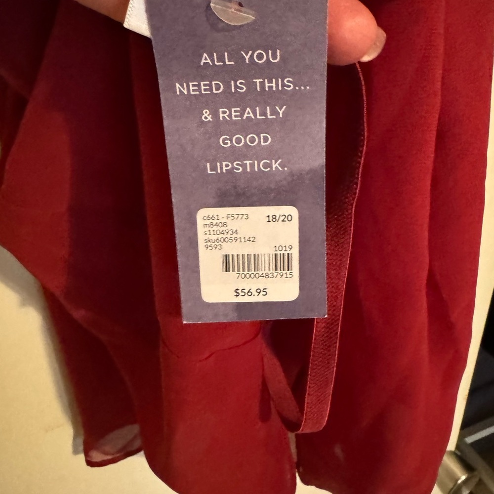 NWT Cacique Red Lace Chemise - Picture 5 of 8